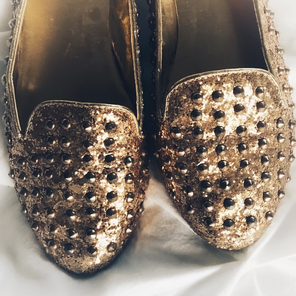 Gold Studded loafers